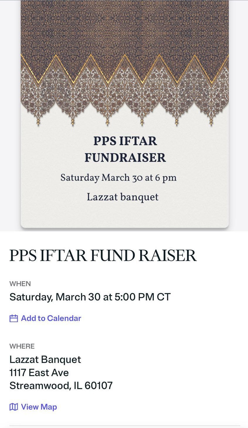 PPS IFTAR FUNDRAISER